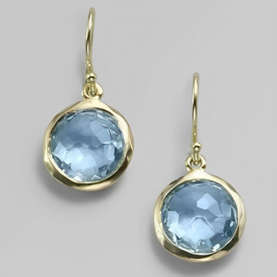 Boucles d'oreilles Chic avec Cristal Bleu