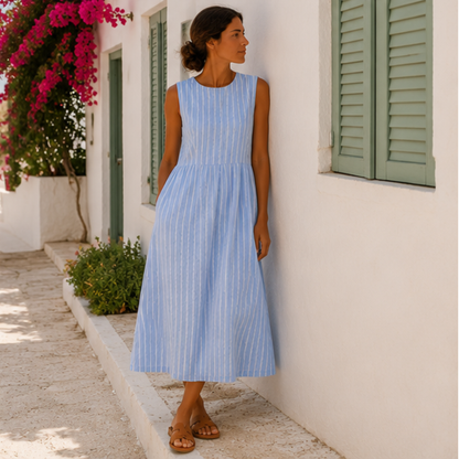 Vestido Ana™ | Midi marinero fresco y elegante