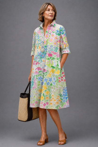 Vestido Julia™ | Vestido midi cuidado de estilo elegante