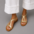 Lucía™ | Sandalias Doradas Sol de Verano