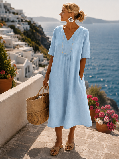 Vestido Celeste™ | Midi ligero y fresco