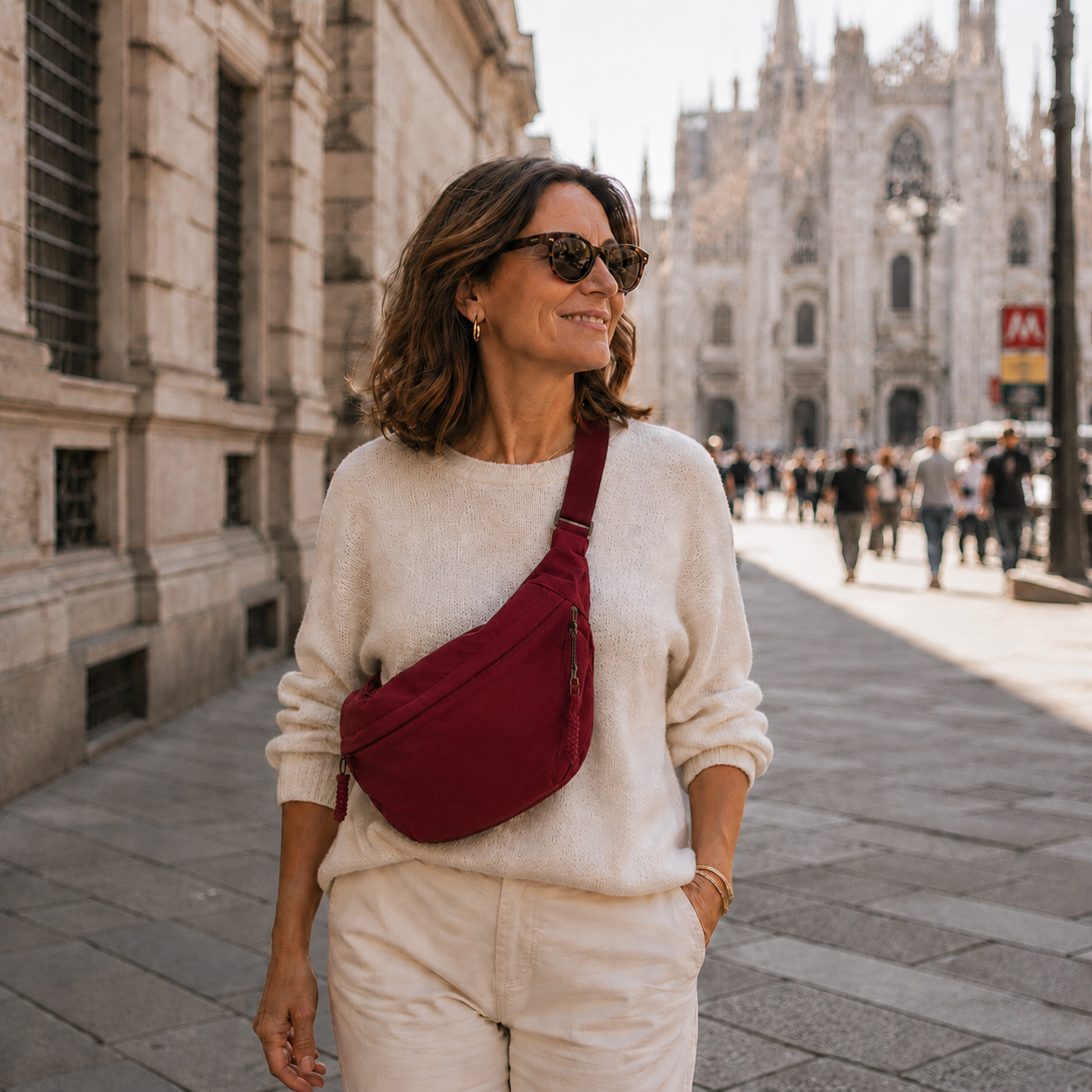 Rosa™ | Bolso de Hombro Burdeos
