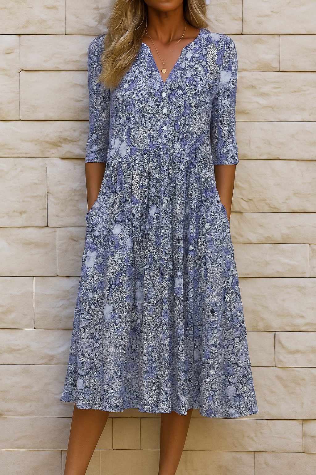 Vestido Olivia™ | Elegancia floral con escote en V