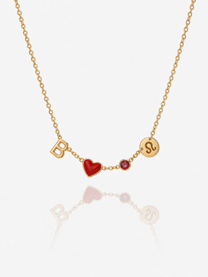 Blanca™ | Collar con Inicial en Forma de Corazón
