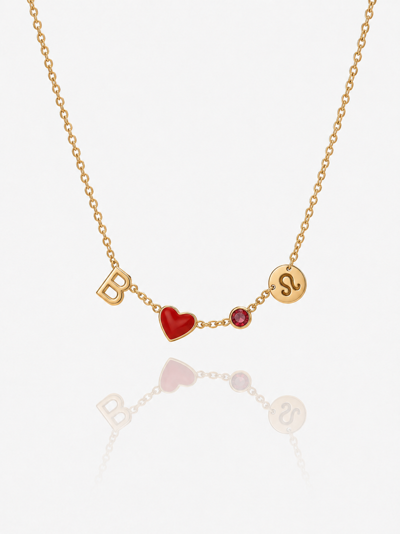 Blanca™ | Collar con Inicial en Forma de Corazón