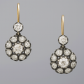 Boucles d'Oreilles Pendantes Vintage avec Pierres Précieuses