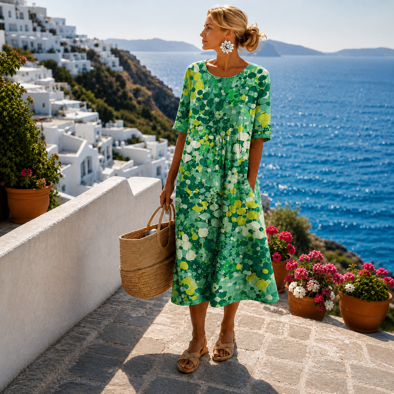 Vestido Elena™ | Midi floral ligero y fluido