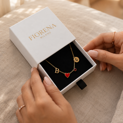 Blanca™ | Collar con Inicial en Forma de Corazón