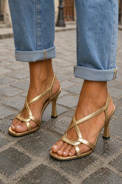 Cassandra | Tacco Dorato Donna