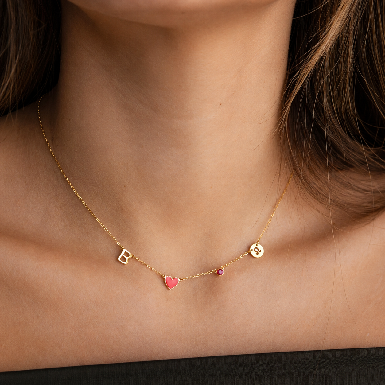 Blanca™ | Collar con Inicial en Forma de Corazón