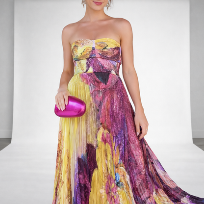 Vestido Valentina™ | Plisado floral que Estiliza y Suaviza la Silueta