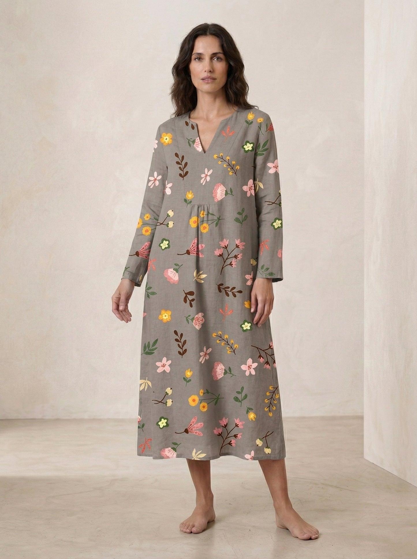 Vestido de verano estampado favorecedor