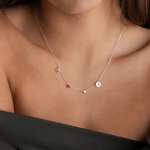 Blanca™ | Collar con Inicial en Forma de Corazón