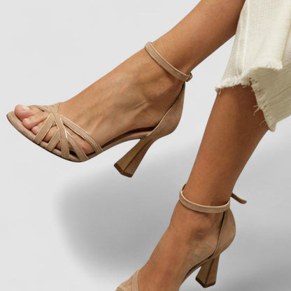 Blanca™ - Sandalias patchwork con puntera redonda y talón estrecho