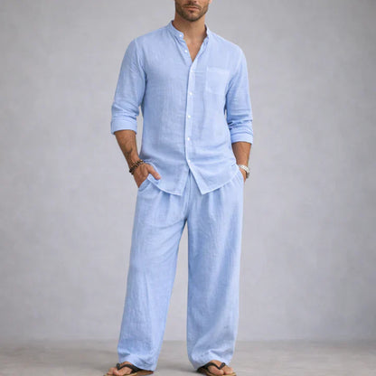 Emiliano™ - Conjunto de lino con camisa y pantalón relajado