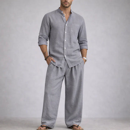 Emiliano™ - Conjunto de lino con camisa y pantalón relajado
