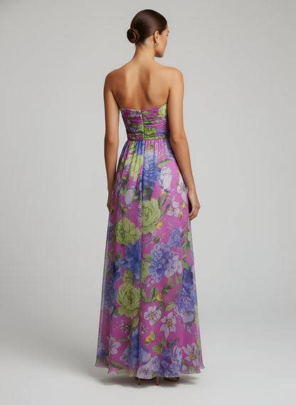 Vestido Daniela™  - Sofisticado, Floral y Asimétrico de Impacto