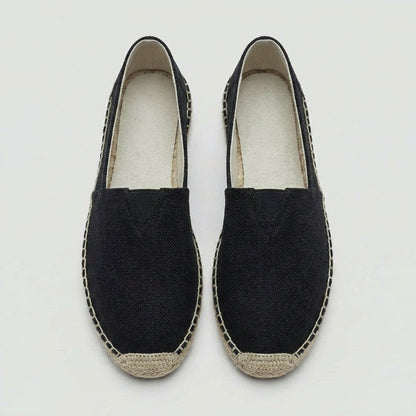 Valentino™- Alpargatas negras clásicas con estilo casual elegante