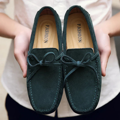 Davide™ - Mocasines casuales de ante con acabado fino