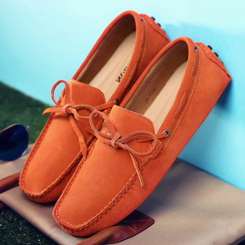 Davide™ - Mocasines casuales de ante con acabado fino