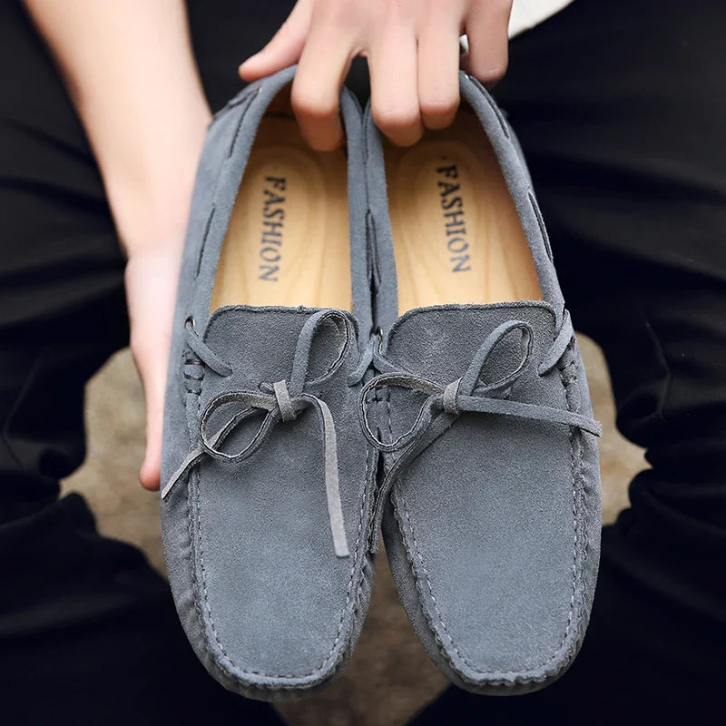 Davide™ - Mocasines casuales de ante con acabado fino