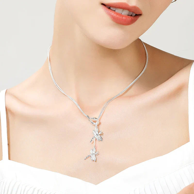 Collier avec Pendentif Libellule en Argent Sterling