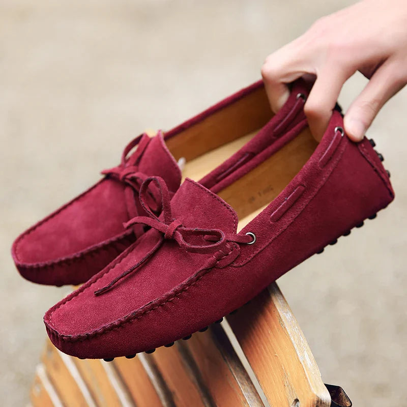 Davide™ - Mocasines casuales de ante con acabado fino
