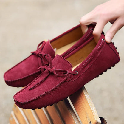 Davide™ - Mocasines casuales de ante con acabado fino