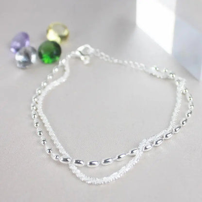 Conjunto de Pulseras Elegantes en Plata con Zircones