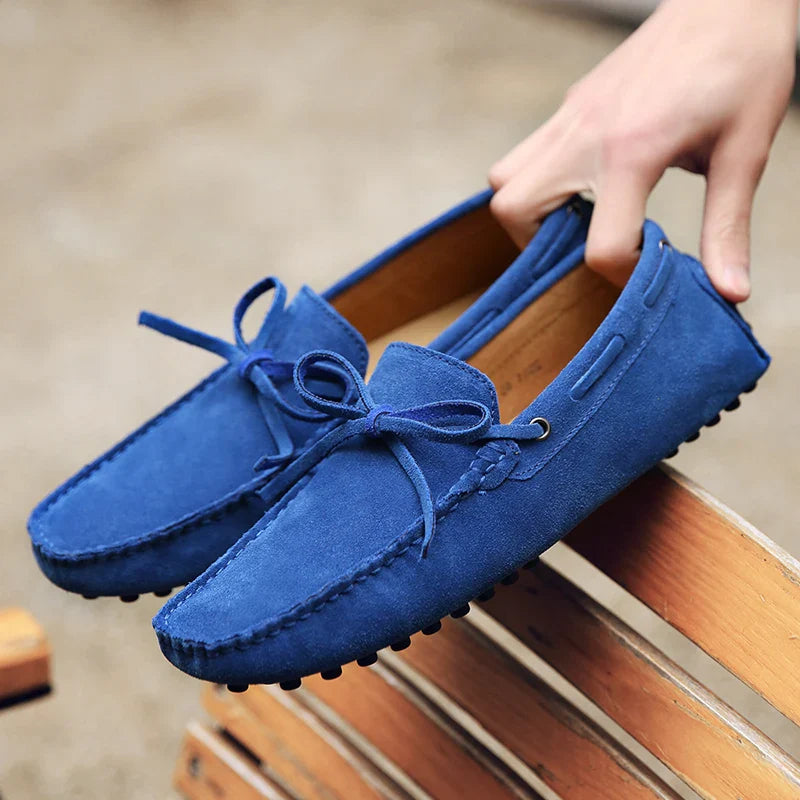 Davide™ - Mocasines casuales de ante con acabado fino