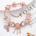 Bracelet Attrape-Rêves Rose avec Charms en Argent Sterling Inclus