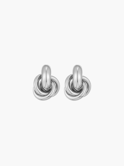 Blanca™ - Pendientes de nudo elegantes con diseño sofisticado