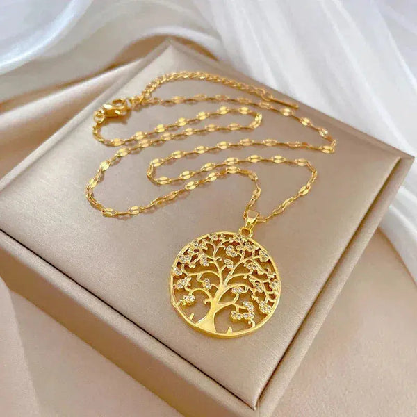 Colgante en Forma de Árbol de la Vida en Oro