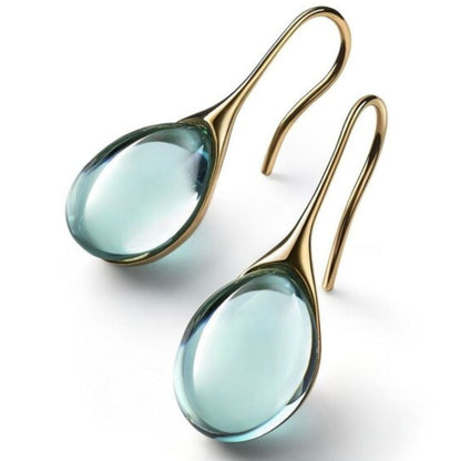 Boucles d'oreilles pendantes chics avec cristaux