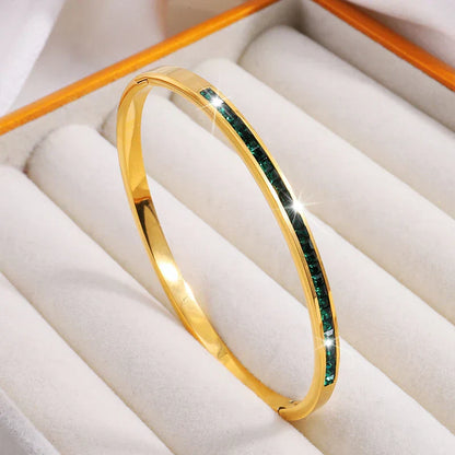 Bracelet Vert Doré