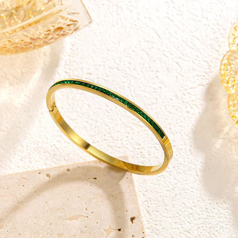 Bracelet Vert Doré