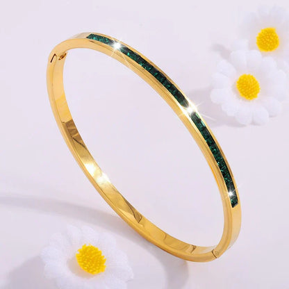 Bracelet Vert Doré