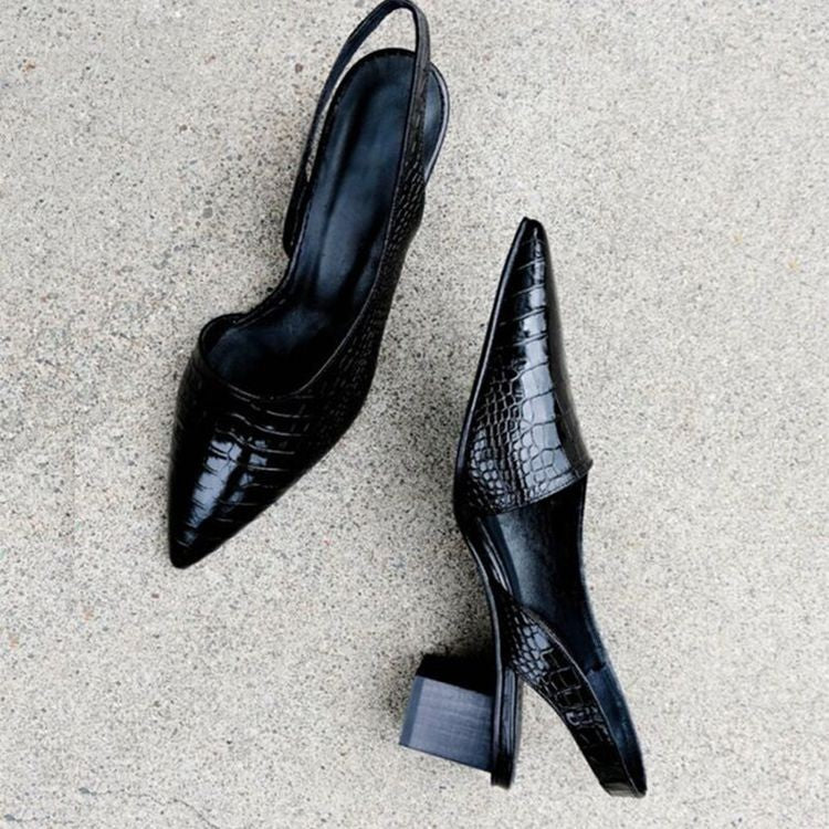 Elisa | Zapatos de Salón con Tacón y Puntera Ancha