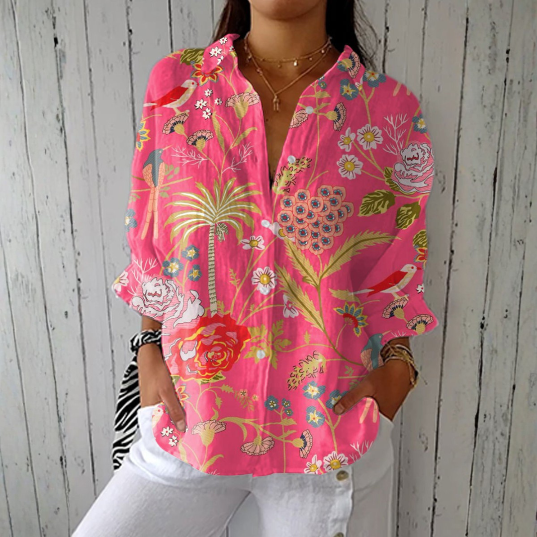Camisa Joana™ | Suavidad y fluidez con estampado delicado