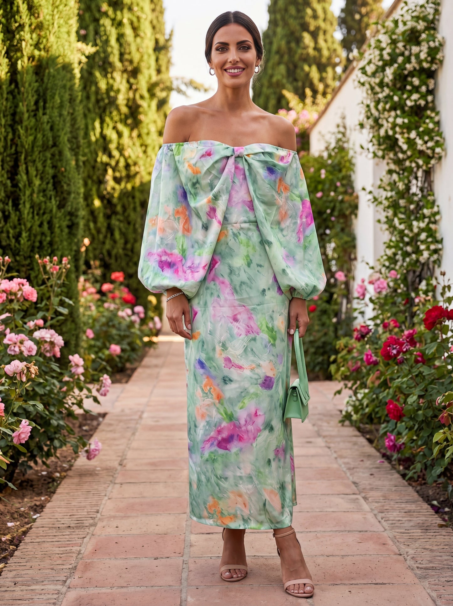 Vestido Elegante Lindaraja en Tejido Lujoso