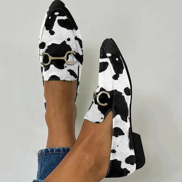 Blanca™ - Mocasines con hebilla estampada