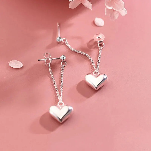 Pendientes Antiguos Corazón Geométrico