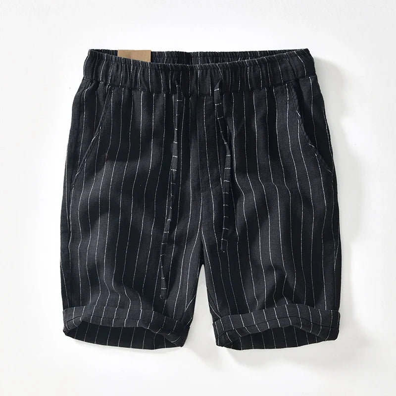 Gabriel™ - Bermudas blancas a rayas con estilo premium y fresco