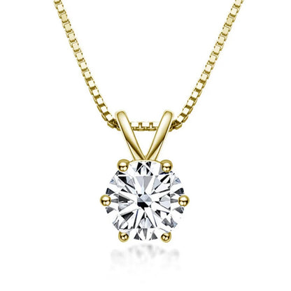 Collier Solitaire Élégant avec Moissanite