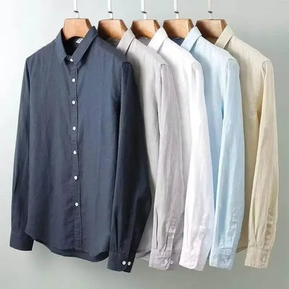 Sergio™ - Camisa azul marino premium con estilo elegante y moderno
