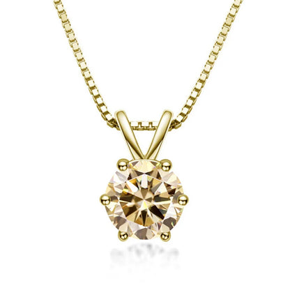 Collier Solitaire Élégant avec Moissanite