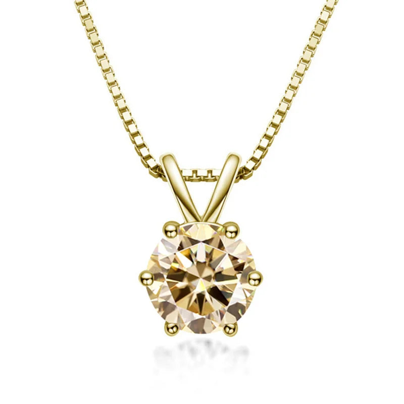 Collier Solitaire Élégant avec Moissanite