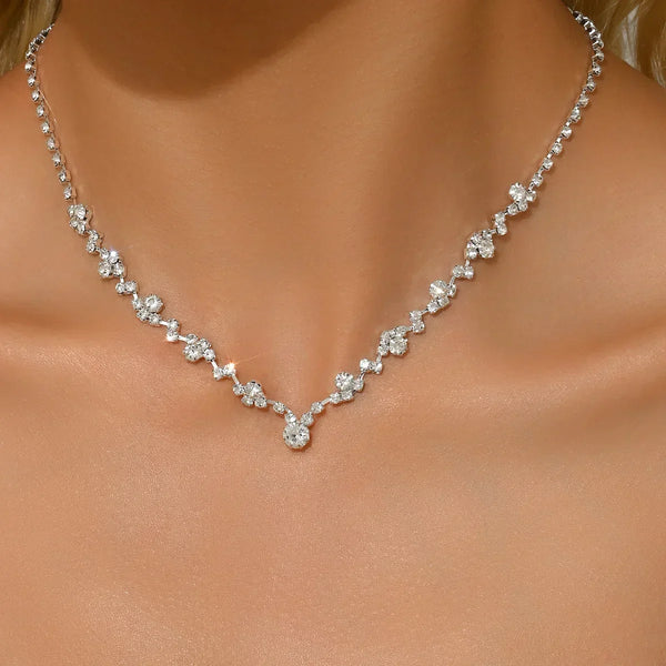 Collier de Mariage Élégant avec Diamants