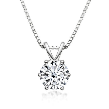 Collier Solitaire Élégant avec Moissanite