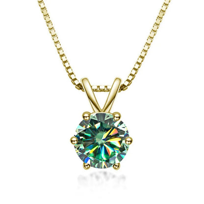 Collier Solitaire Élégant avec Moissanite